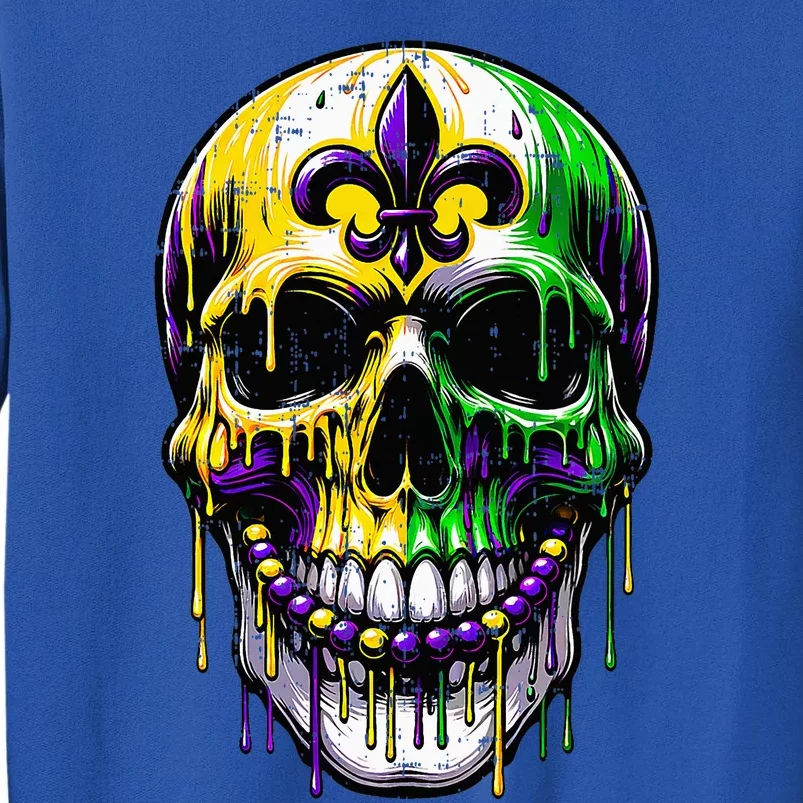 Fleur De Lis Mardi Gras Skulls Outfit Tall Sweatshirt