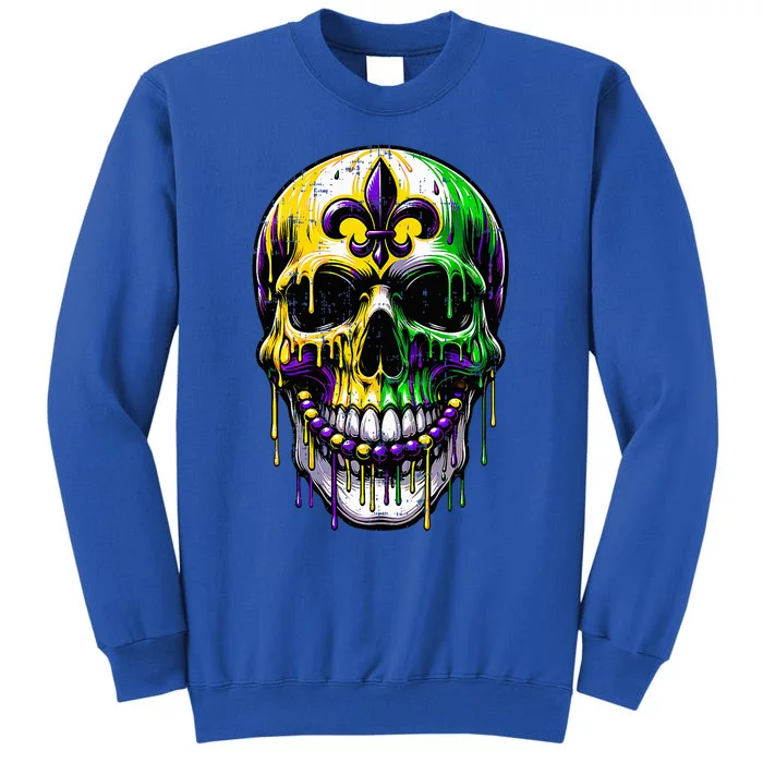 Fleur De Lis Mardi Gras Skulls Outfit Tall Sweatshirt