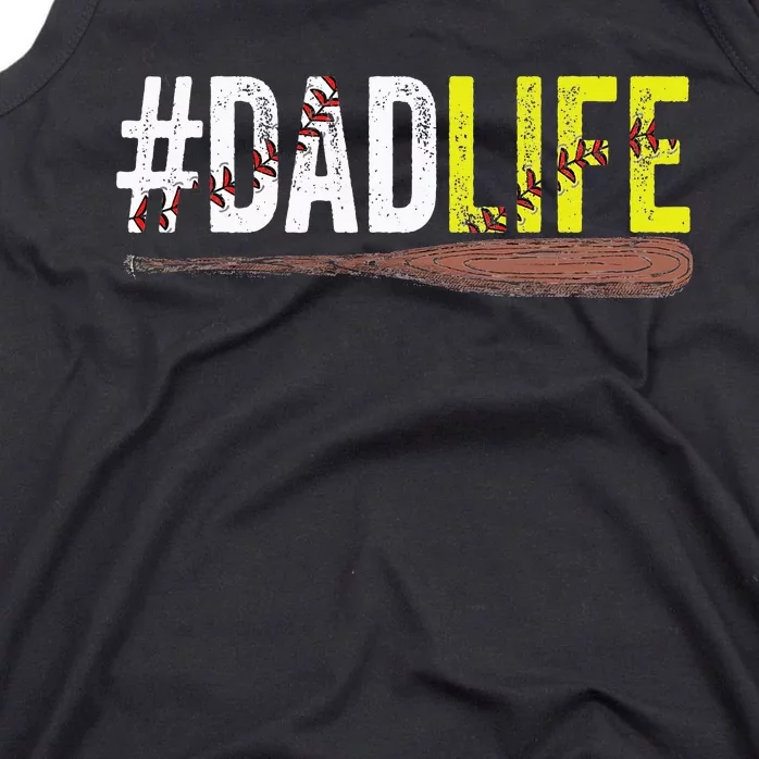 Funny Dad Life Softball Baseball Daddy Sports Father's Day Tank Top