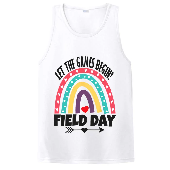 Field Day Let The Games Begin Colors Rainbow Teachers Performance Tank