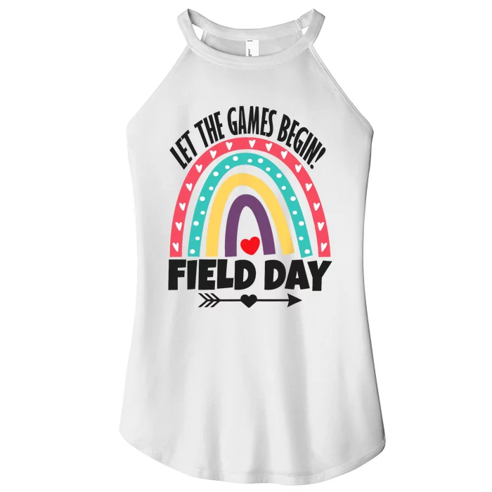 Field Day Let The Games Begin Colors Rainbow Teachers Women’s Perfect Tri Rocker Tank