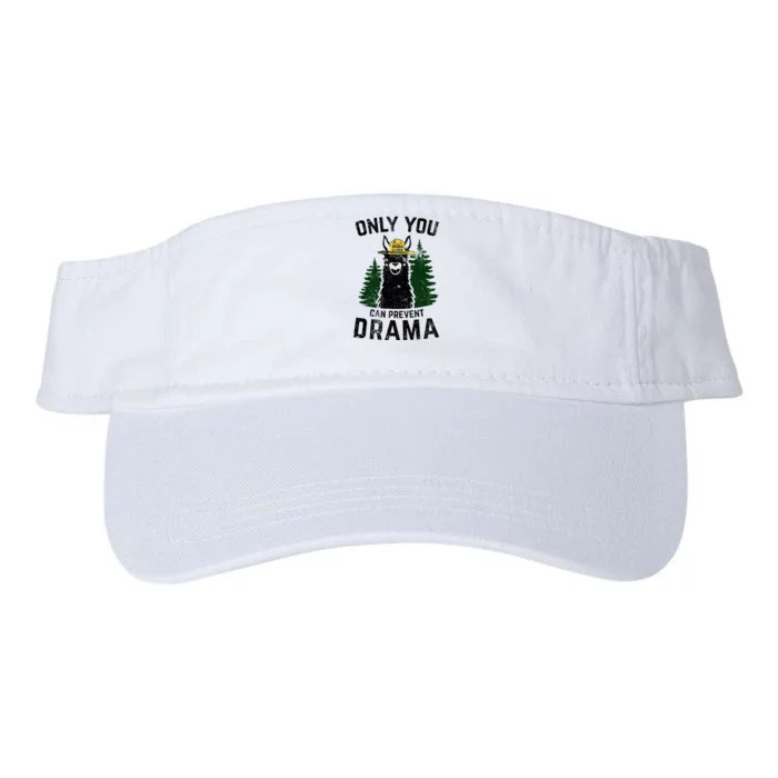 Funny Drama Llama Only You Can Prevent Drama Sarcastic Lover Valucap Bio-Washed Visor