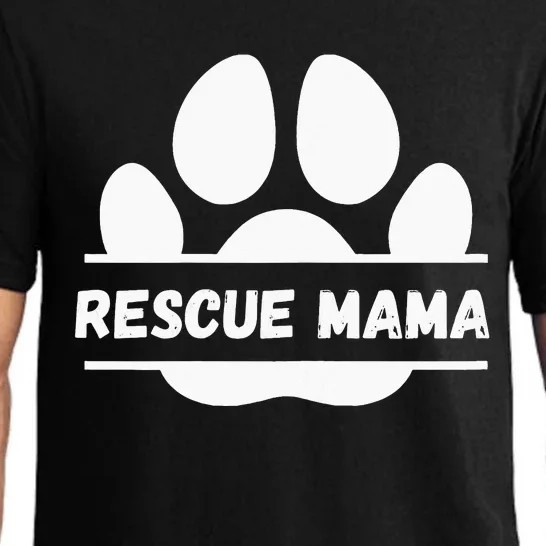 Funny Dog lover Saying Rescue Mama Pajama Set