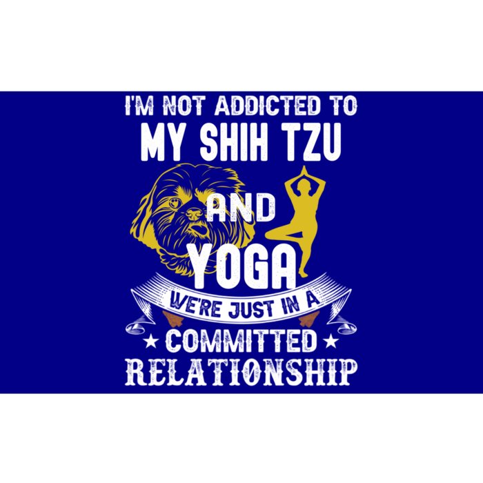 Funny Dog Lover Yoga Shih Tzu Funny Gift Great Gift Bumper Sticker