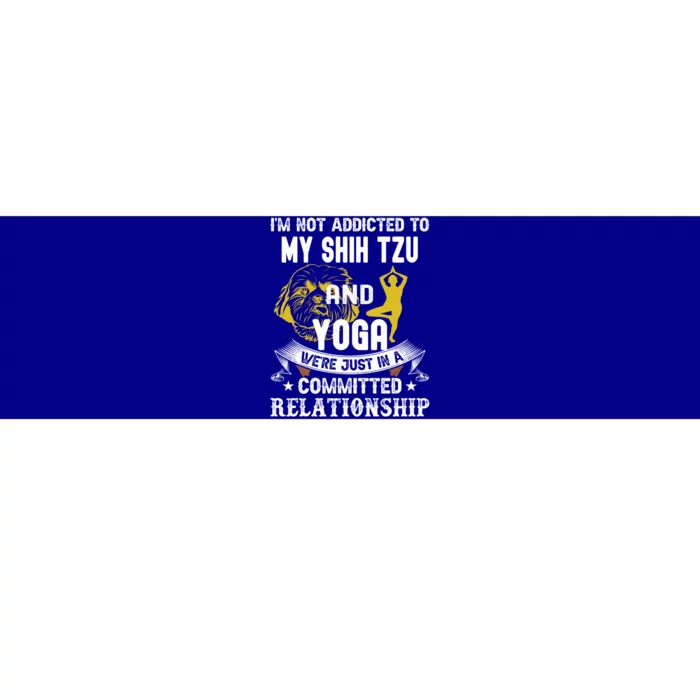 Funny Dog Lover Yoga Shih Tzu Funny Gift Great Gift Bumper Sticker