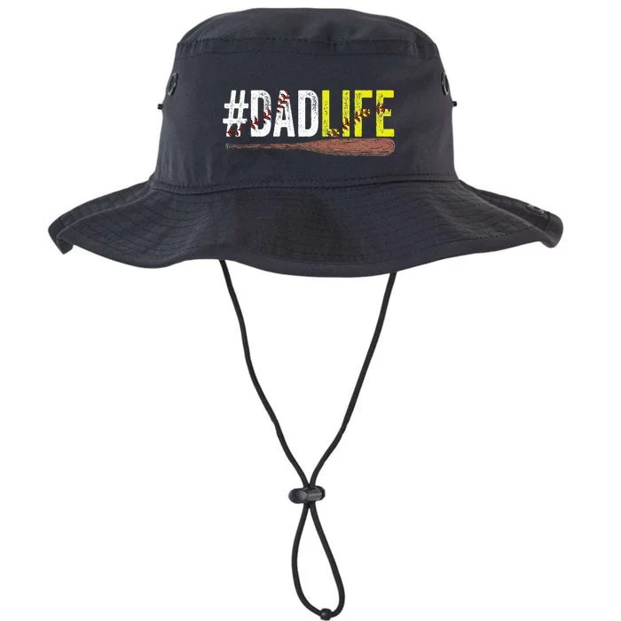 Funny Dad Life Softball Baseball Daddy Sports Fathers Day Legacy Cool Fit Booney Bucket Hat