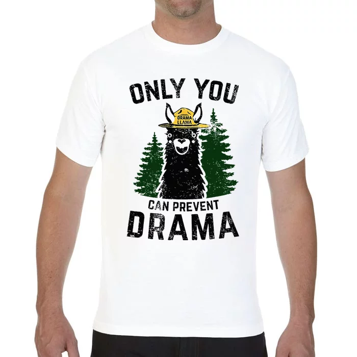 Funny Drama Llama Only You Can Prevent Drama Sarcastic Lover Comfort Colors T-Shirt