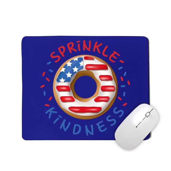 Funny Doughnut Lover American Flag Donut Sprinkle Kindness Gift Mousepad