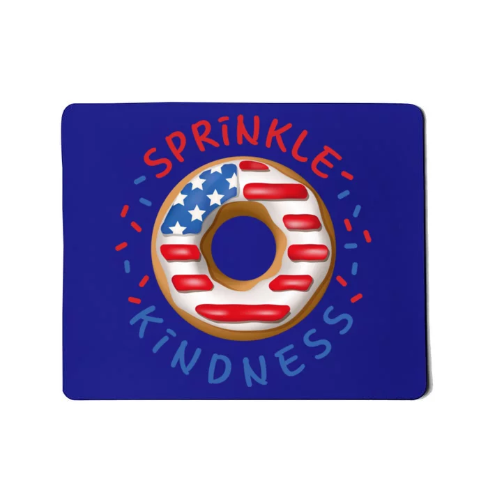 Funny Doughnut Lover American Flag Donut Sprinkle Kindness Gift Mousepad