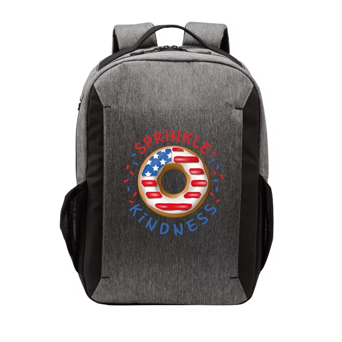 Funny Doughnut Lover American Flag Donut Sprinkle Kindness Gift Vector Backpack