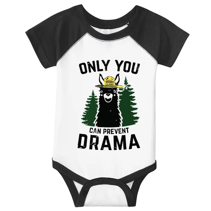 Funny Drama Llama Only You Can Prevent Drama Sarcastic Lover Infant Baby Jersey Bodysuit