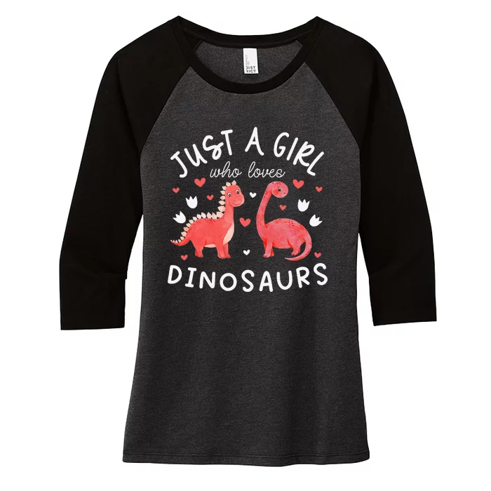 funny Dinosaur Lover Tee Dino Women's Tri-Blend 3/4-Sleeve Raglan Shirt