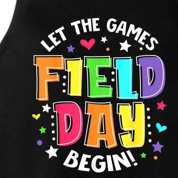 Field Day Let The Games Begin Boy Girl Teacher Ladies Tri-Blend Wicking Tank