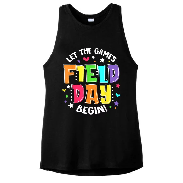 Field Day Let The Games Begin Boy Girl Teacher Ladies Tri-Blend Wicking Tank