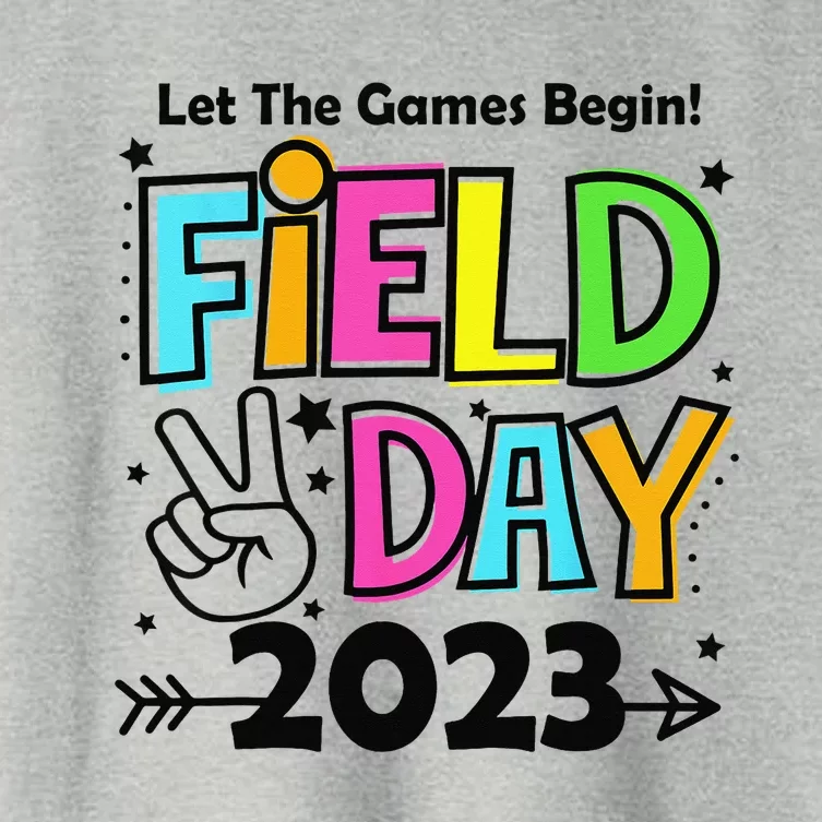 Field Day Let Games Start Begin Teachers Women's Crop Top Tee