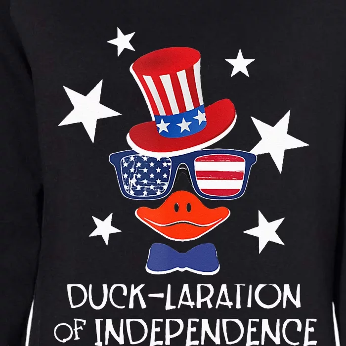 Funny Duck Lover 4th Of July Patriotic Pun Womens California Wash Sweatshirt