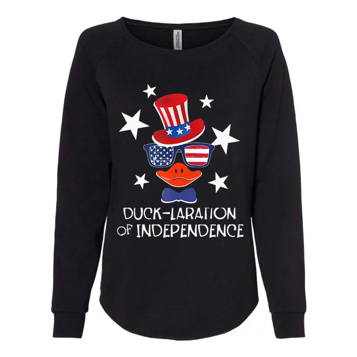 Funny Duck Lover 4th Of July Patriotic Pun Womens California Wash Sweatshirt