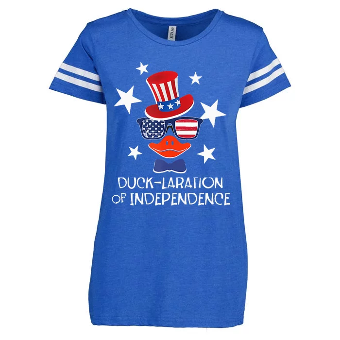 Funny Duck Lover 4th Of July Patriotic Pun Enza Ladies Jersey Football T-Shirt