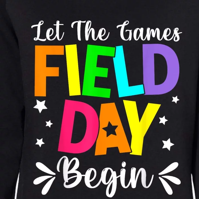 Field Day Let The Games Begin Teacher Boy Field Day Womens California Wash Sweatshirt