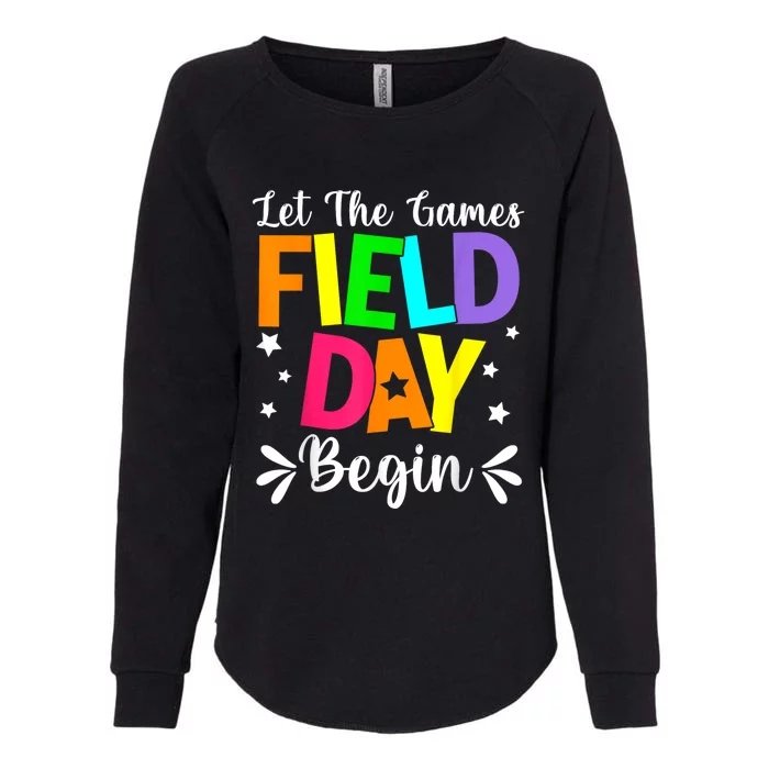 Field Day Let The Games Begin Teacher Boy Field Day Womens California Wash Sweatshirt