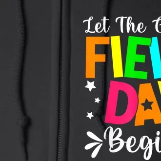 Field Day Let The Games Begin Teacher Boy Field Day Full Zip Hoodie