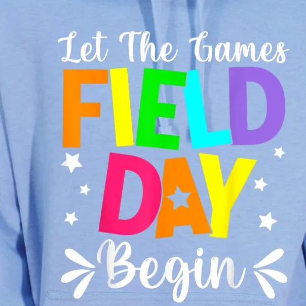 Field Day Let The Games Begin Teacher Boy Field Day Unisex Surf Hoodie