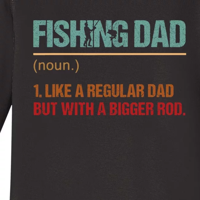 Fishing Dad Like A Normal Dad Only Cooler Baby Long Sleeve Bodysuit