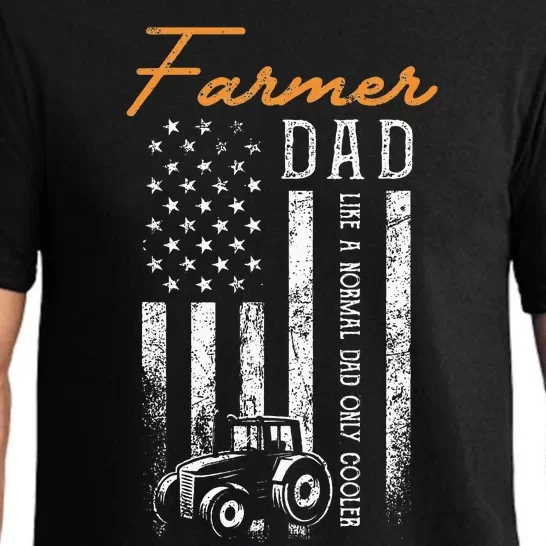 Farmer Dad Like A Normal Dad Only Cooler Usa Flag Farming Pajama Set