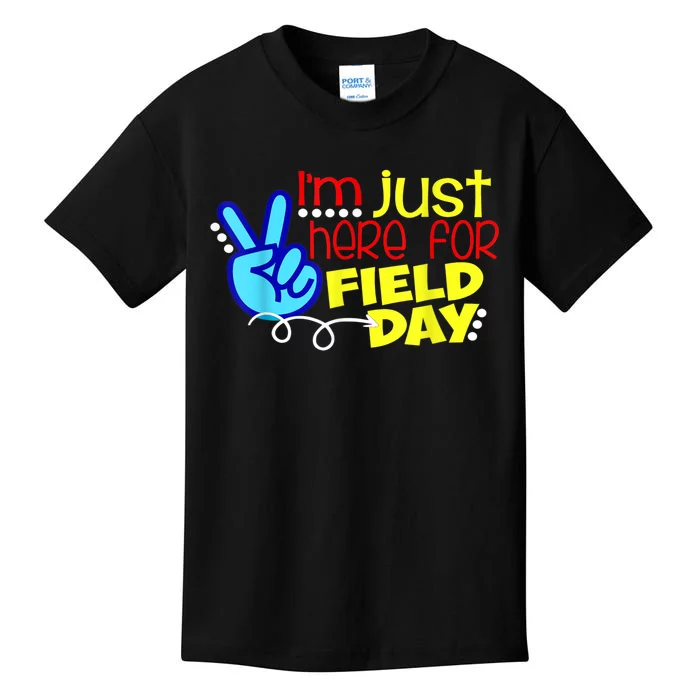 Field Day Last Day School Just Here For Field Day Kids T-Shirt