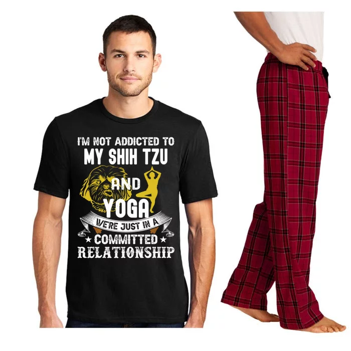 Funny Dog Lover Yoga Shih Tzu Funny Gift Pajama Set