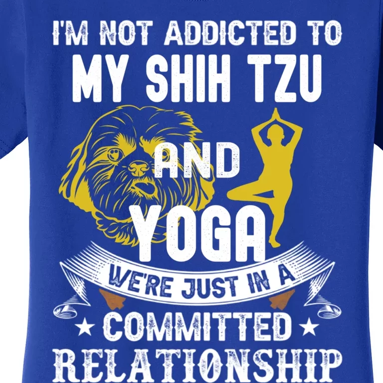 Funny Dog Lover Yoga Shih Tzu Funny Gift Women's T-Shirt