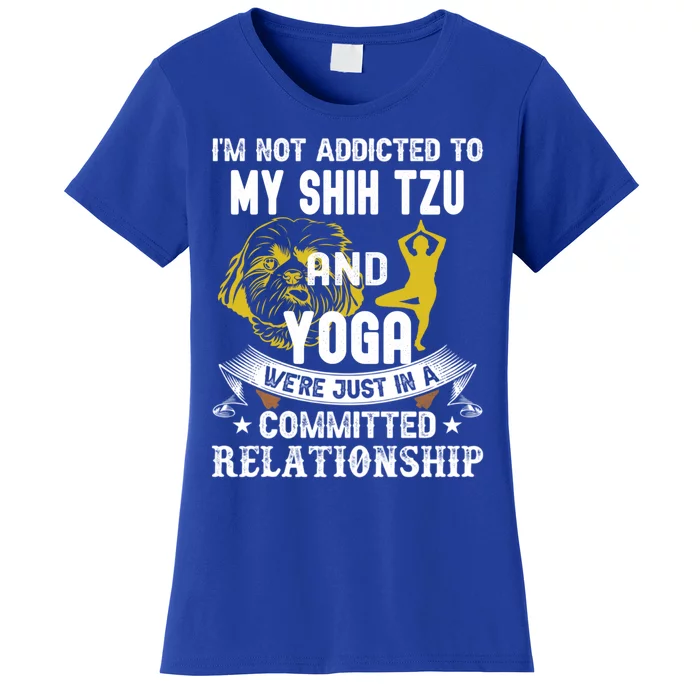 Funny Dog Lover Yoga Shih Tzu Funny Gift Women's T-Shirt