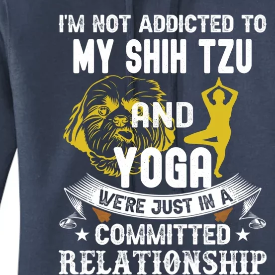 Funny Dog Lover Yoga Shih Tzu Funny Gift Women's Pullover Hoodie