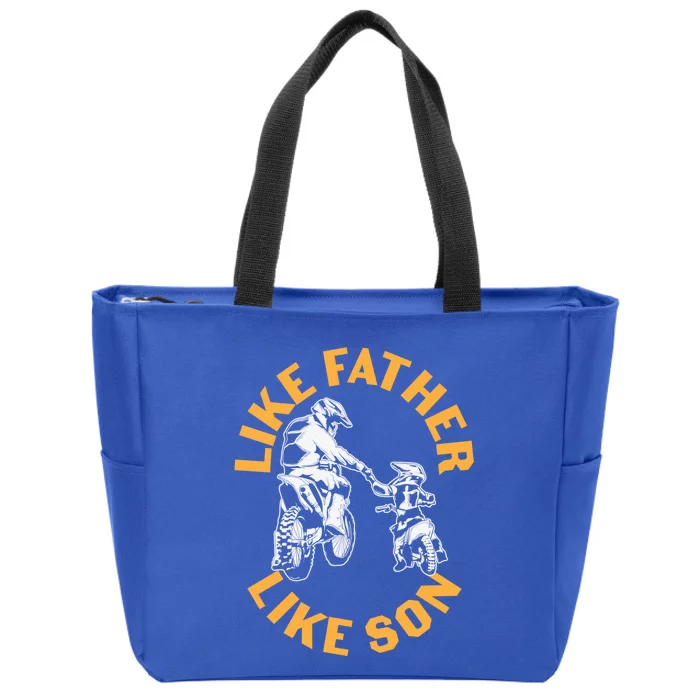 Father's Day Like Dad Like Son Fatherhood Gift Zip Tote Bag