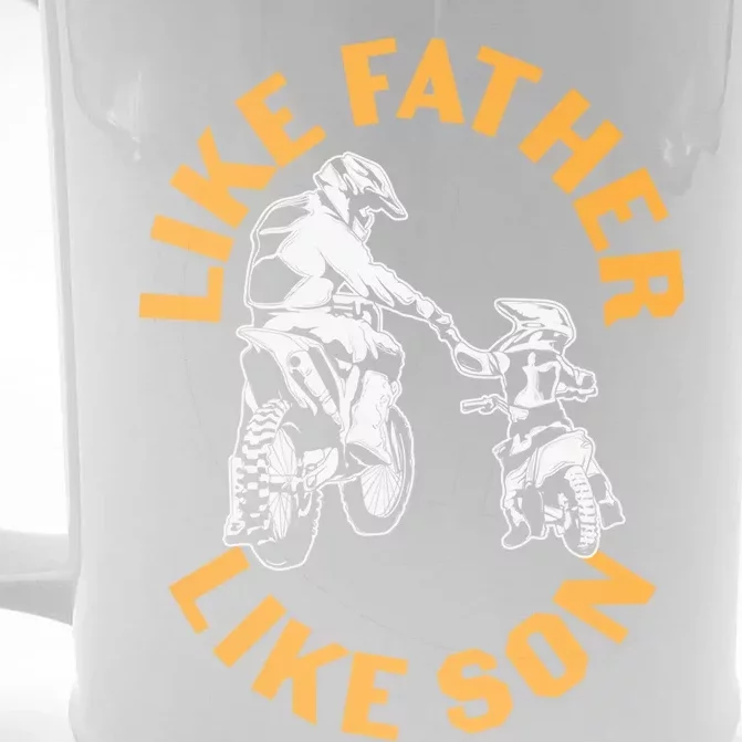 Father's Day Like Dad Like Son Fatherhood Gift Front & Back Beer Stein