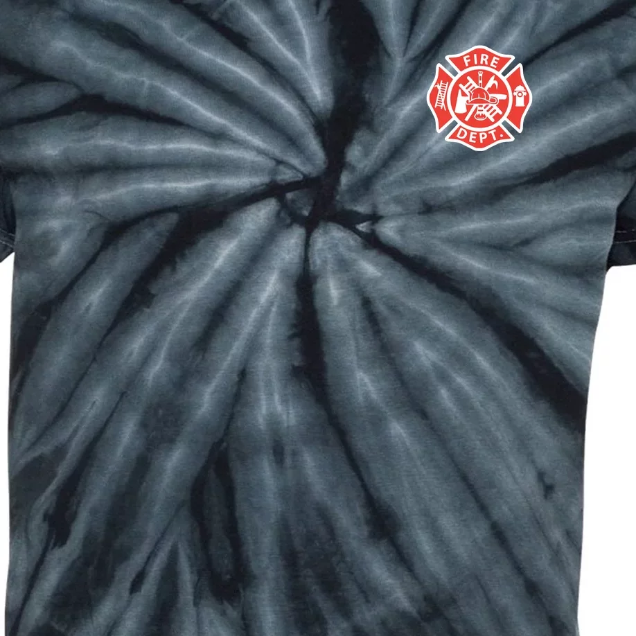 Fire Department Logo Uniform Fireman Symbol Firefighter Gear Kids Tie-Dye T-Shirt