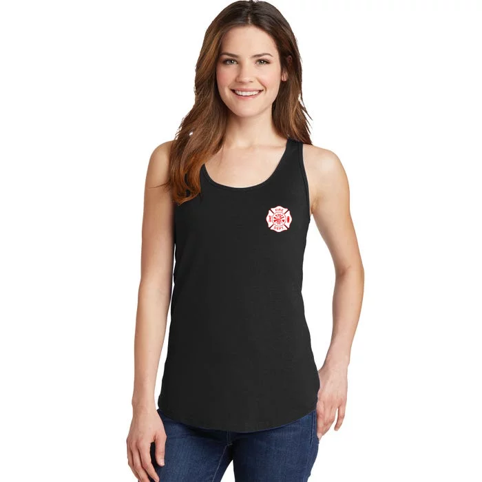 Fire Department Logo Uniform Fireman Symbol Firefighter Gear Ladies Essential Tank