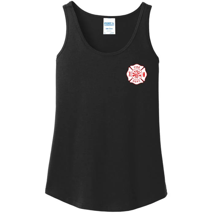 Fire Department Logo Uniform Fireman Symbol Firefighter Gear Ladies Essential Tank