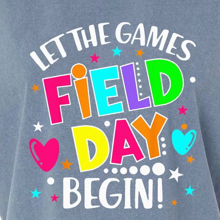 Field Day Let Games Start Begin Teachers Garment-Dyed Women's Muscle Tee