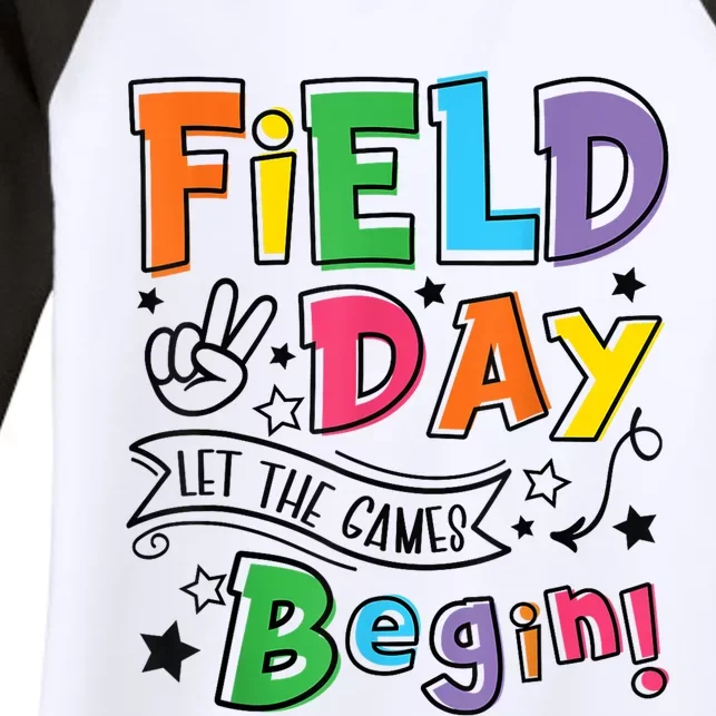 Field Day Let The Games Begin Women's Tri-Blend 3/4-Sleeve Raglan Shirt