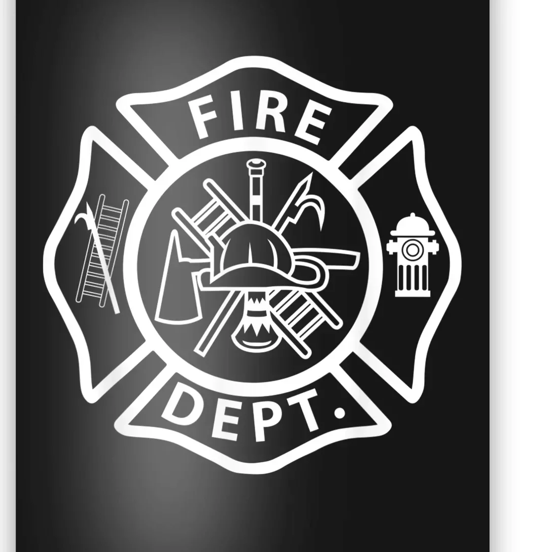 Fire Department Logo Uniform Fireman Symbol Firefighter Gear Poster