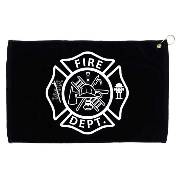 Fire Department Logo Uniform Fireman Symbol Firefighter Gear Grommeted Golf Towel