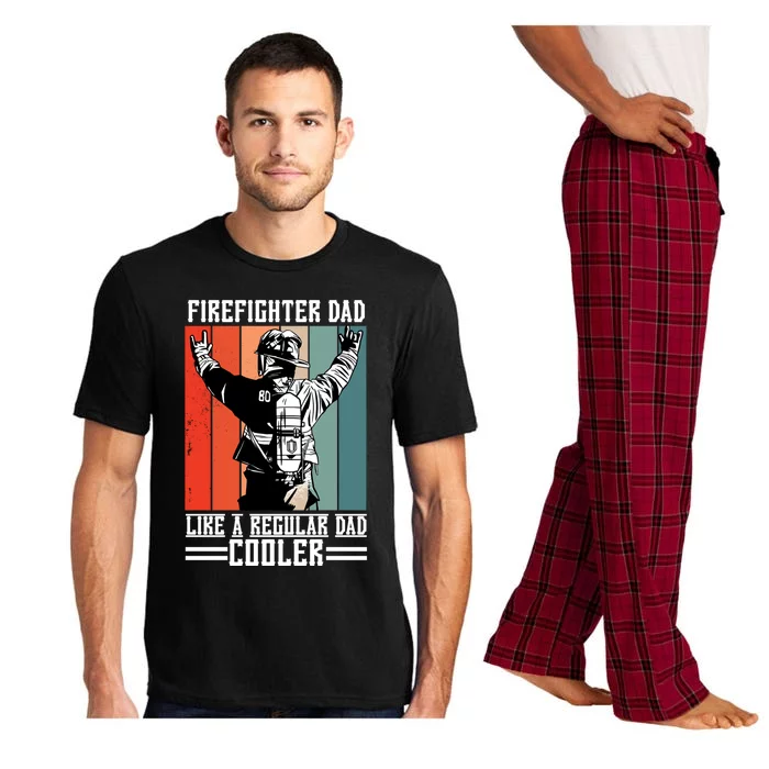 Firefighter Dad Like A Normal Dad Cooler Gift Pajama Set