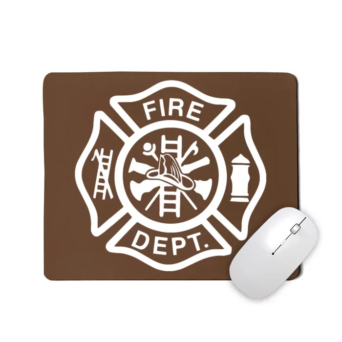 Fire Department Logo Uniform Fireman Symbol Firefighter Gear Mousepad