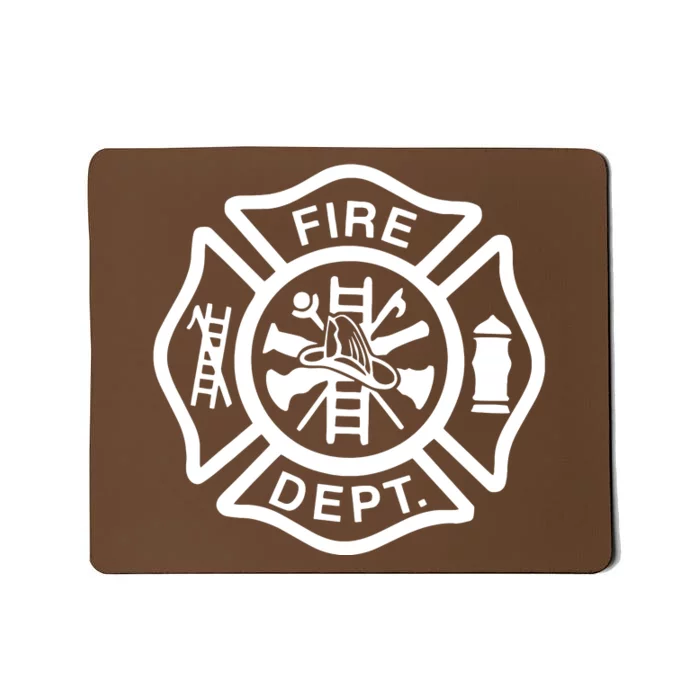 Fire Department Logo Uniform Fireman Symbol Firefighter Gear Mousepad