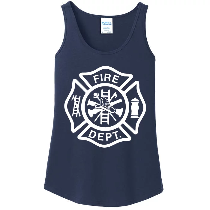 Fire Department Logo Uniform Fireman Symbol Firefighter Gear Ladies Essential Tank