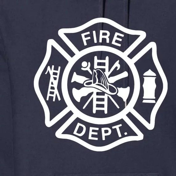 Fire Department Logo Uniform Fireman Symbol Firefighter Gear Premium Hoodie