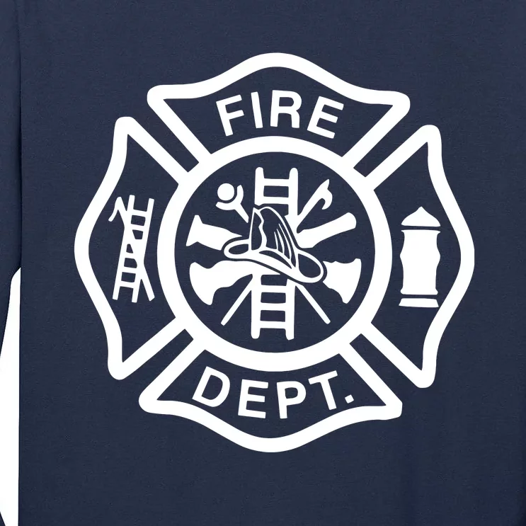 Fire Department Logo Uniform Fireman Symbol Firefighter Gear Tall Long Sleeve T-Shirt