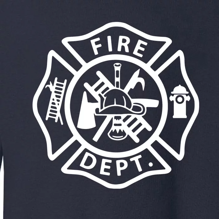 Fire Department Logo Uniform Fireman Symbol Firefighter Gear Toddler Sweatshirt