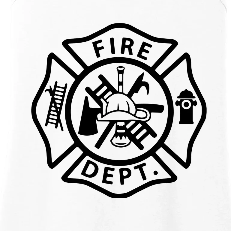 Fire Department Logo Uniform Fireman Symbol Firefighter Gear Ladies Essential Tank